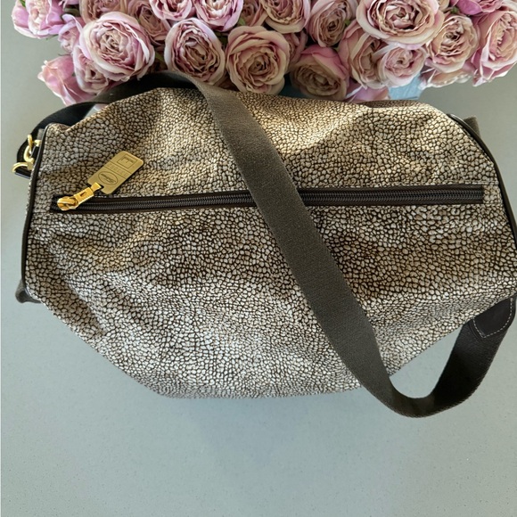 Borbonese shoulder bag tote w/ pouch quail pattern excellent condition - Picture 4 of 16